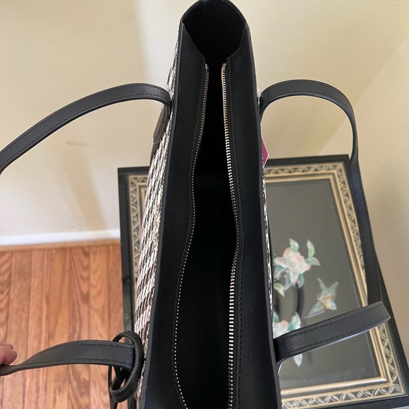 NWT Kate Spade K9148 Cara Large Tote Shoulder Bag in Houndstooth Print - Picture 9 of 9